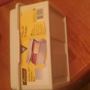 Vintage Plastic Diskette Box Holds 60